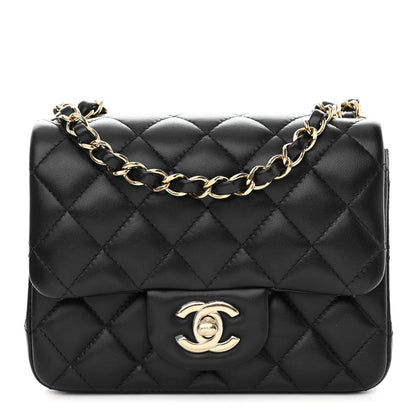 Chanel Lambskin Quilted Mini Square Flap Black 1 of 10