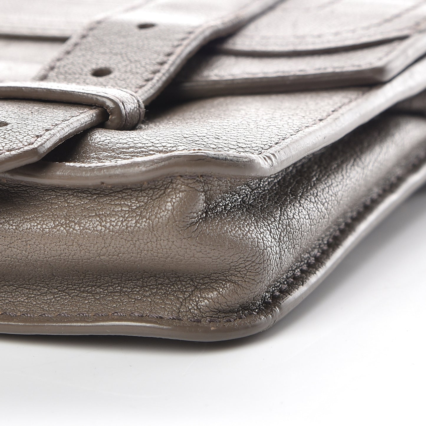 Lambskin PS1 Large Chain Wallet Smoke
