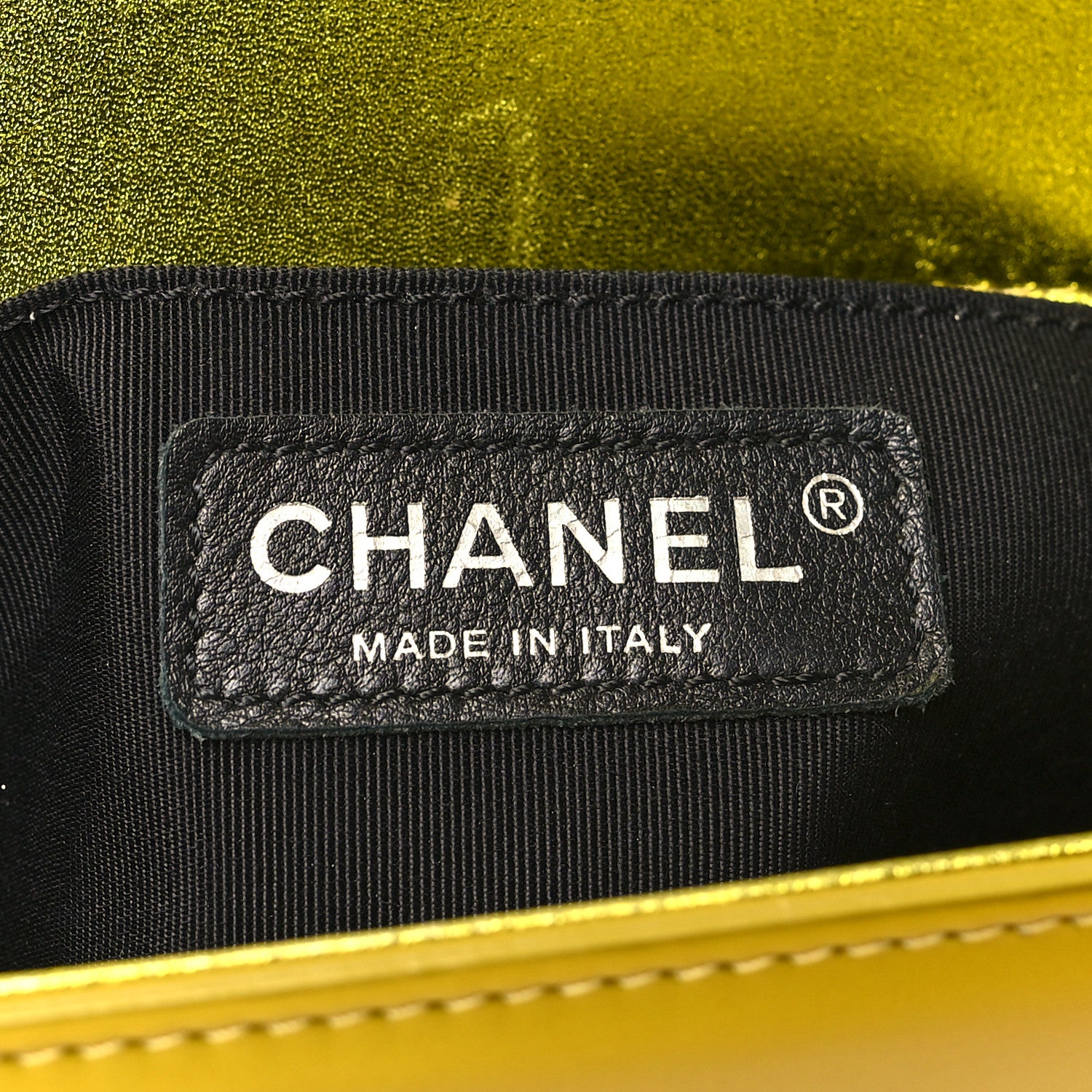 Chanel Metallic Patent Calfskin Quilted Small Boy Flap Yellow 6 of 12
