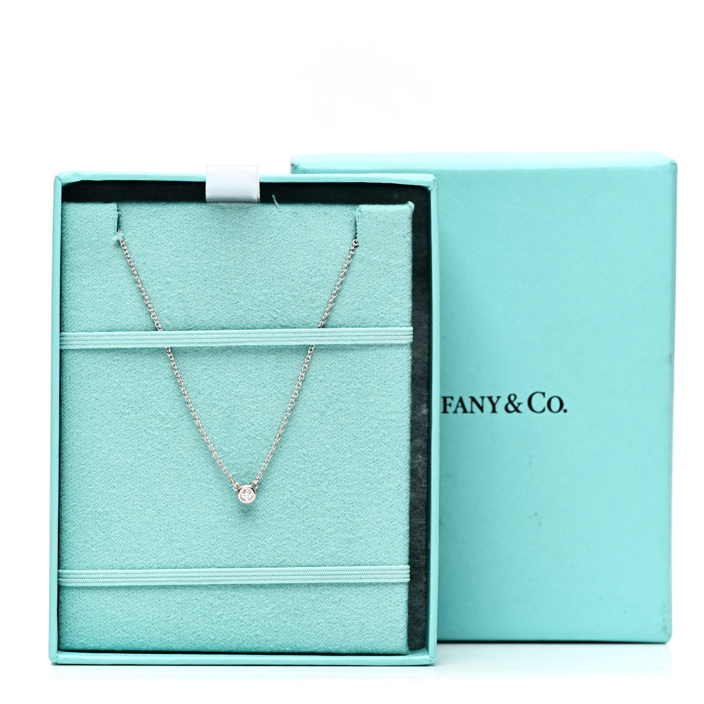 Sterling Silver Diamond .03ct Elsa Peretti Diamonds by the Yard Pendant Necklace