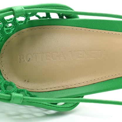Bottega Veneta Mesh Nappa Stretch Ankle Tie 90mm Sandals 39 Grass 7 of 7