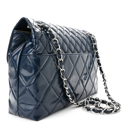Chanel Vinyl Quilted In the Business Flap Bag Navy Blue 3 of 10