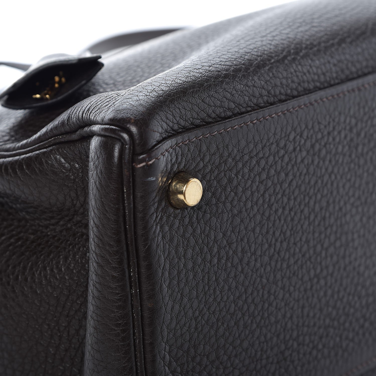 Hermes Taurillon Clemence Kelly Retourne 32 Chocolate 37 of 41