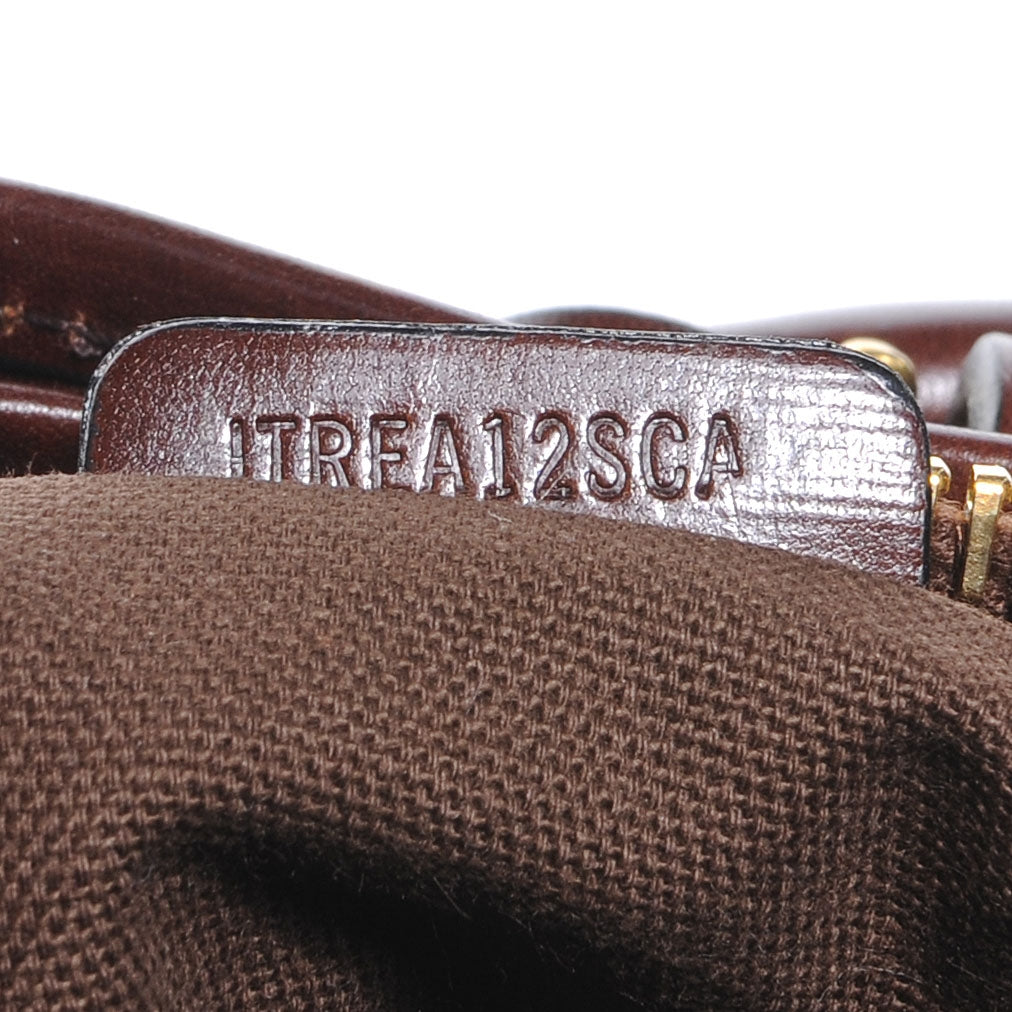 House Check Bridle Calfskin Belted Satchel Brown