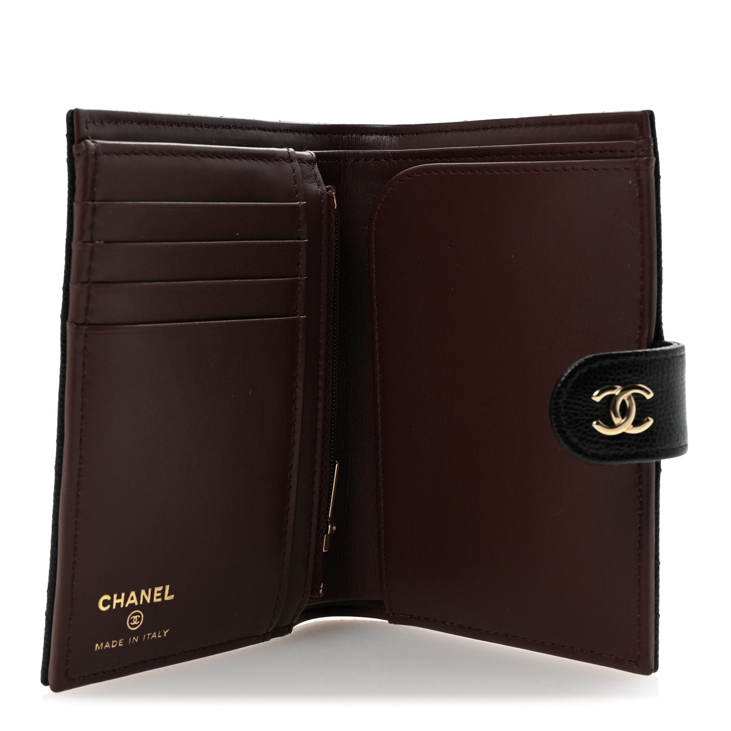 Caviar Quilted Passport Holder Black