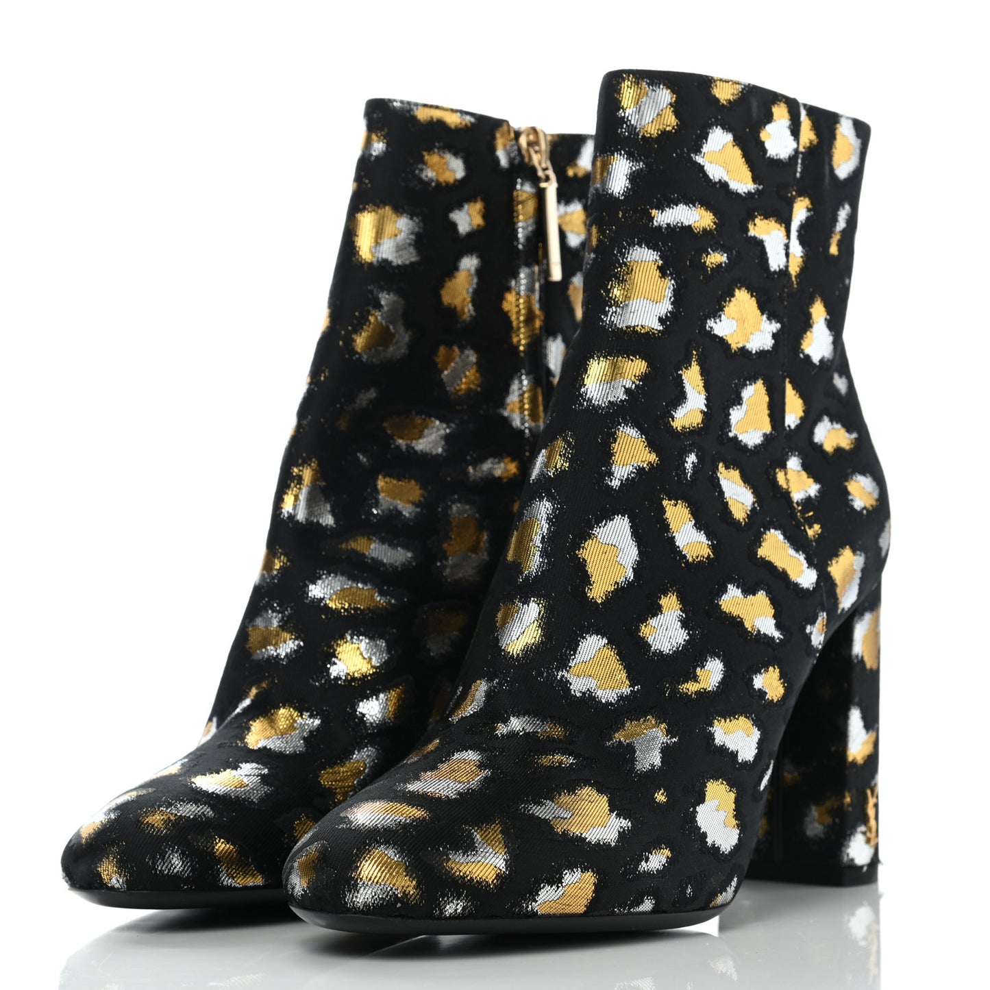 Jacquard Leopard Loulou Ankle Boots 37 Oro