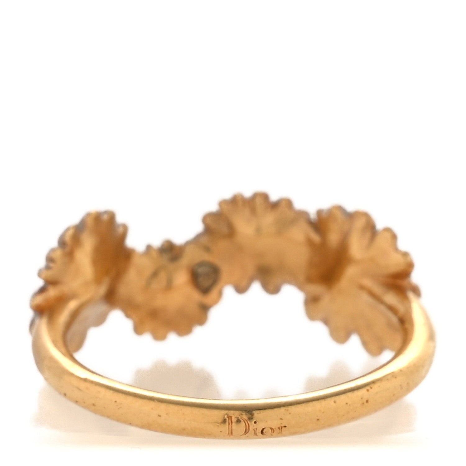 Christian Dior Metal Lacquer Daisy Ring Gold Multicolor 3 of 5