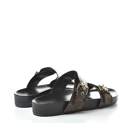 Louis Vuitton Monogram Bom Dia Mule Sandals 39.5 Black 4 of 8