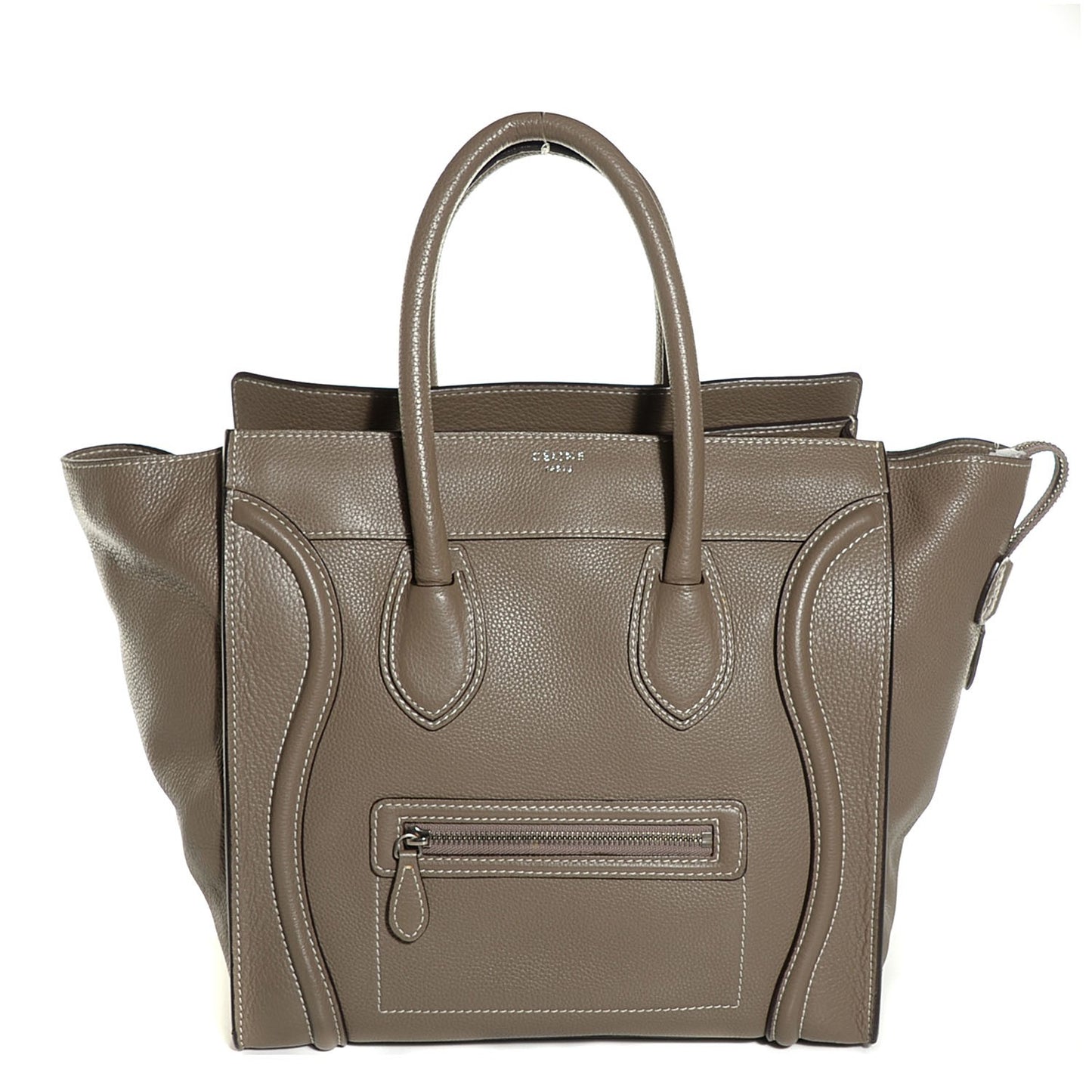 Drummed Calfskin Mini Luggage Souris
