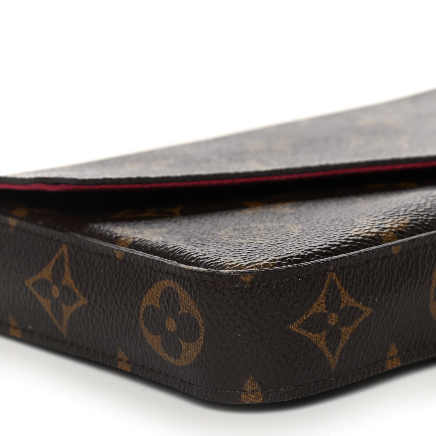 Louis Vuitton Monogram Pochette Felicie Chain Wallet Fuchsia 9 of 18