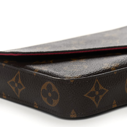 Louis Vuitton Monogram Pochette Felicie Chain Wallet Fuchsia 9 of 18