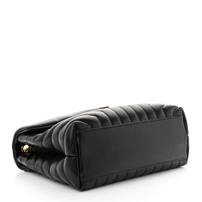 Saint Laurent Calfskin Y Quilted Monogram Medium Loulou Chain Satchel Black 4 of 16