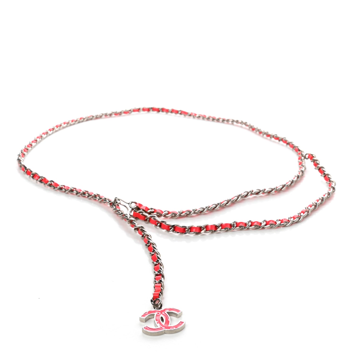 Chanel Lambskin Enamel CC Chain Belt Pink 1 of 5