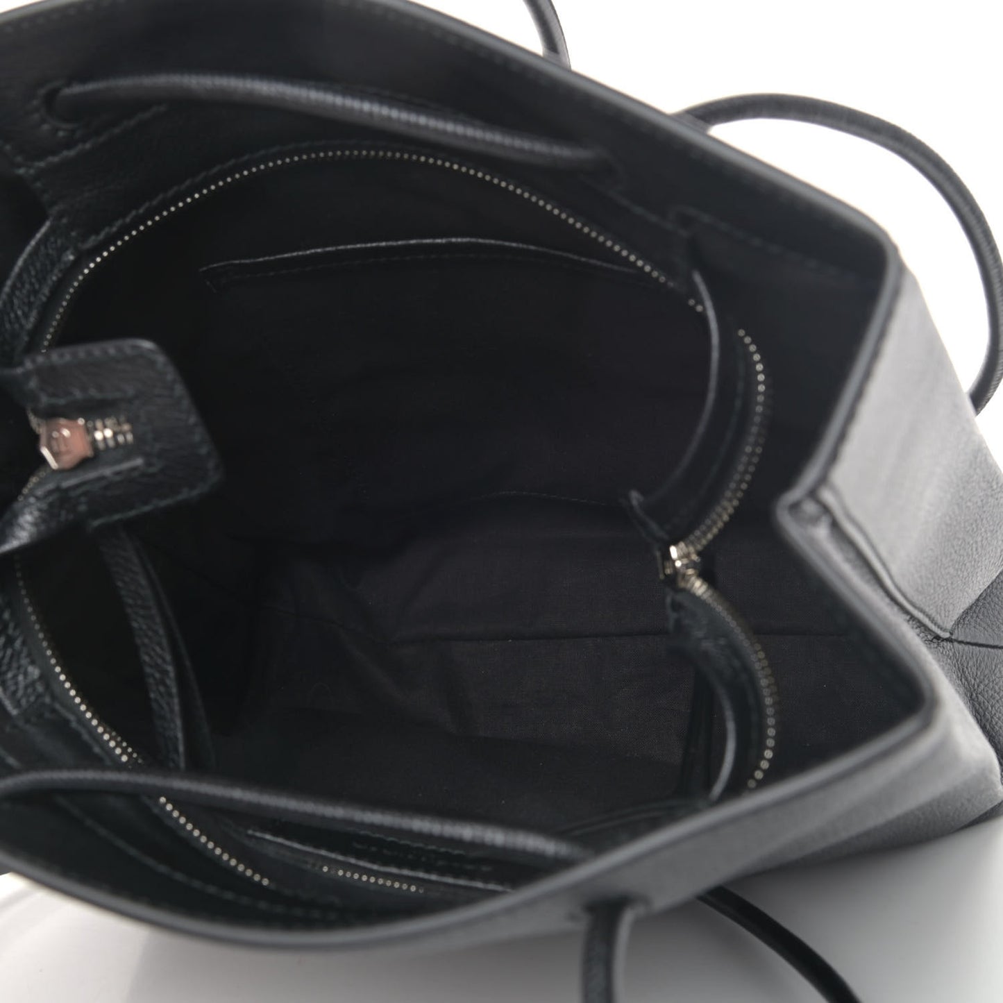 Calfskin Logo Small Shopping Black