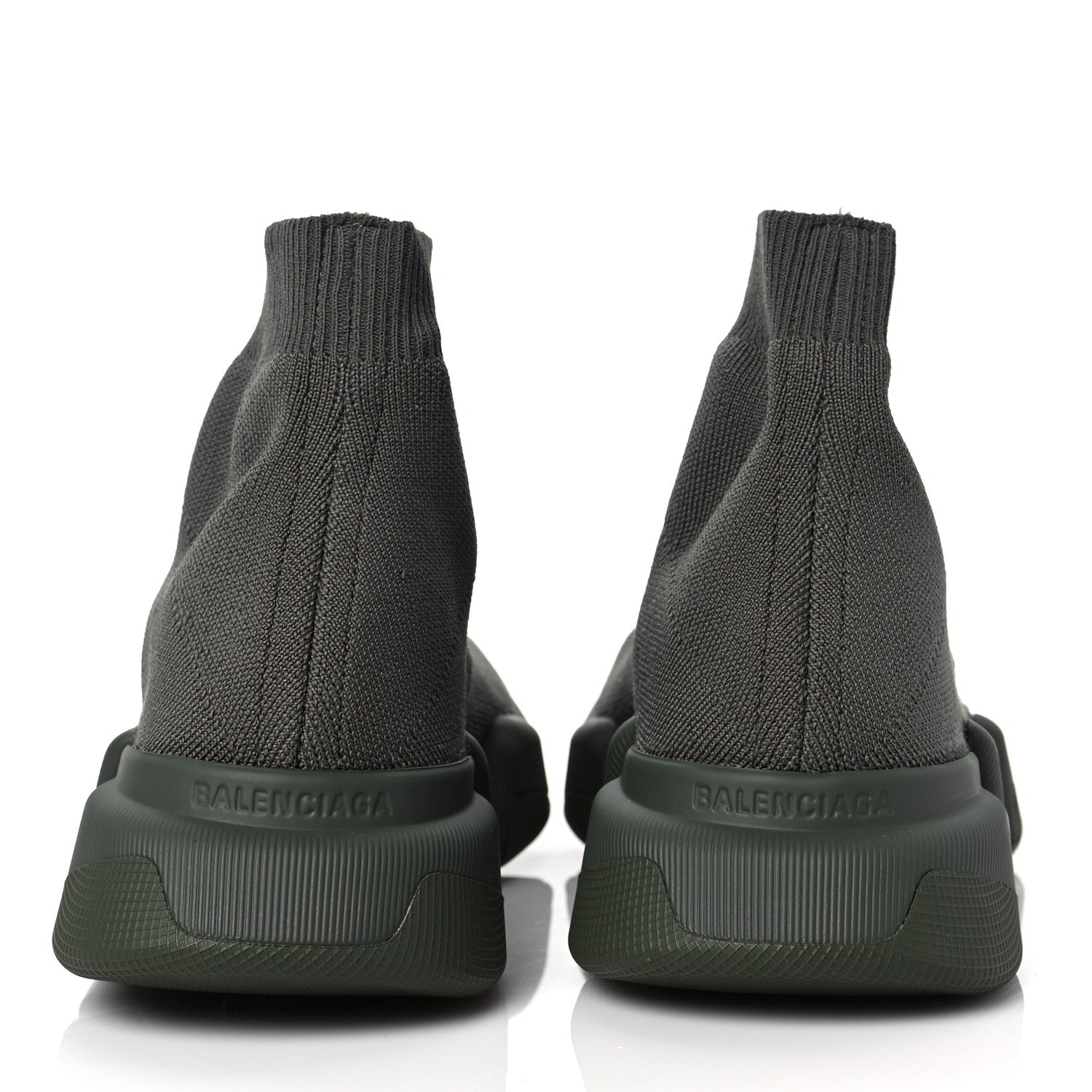 Balenciaga Technical 3D Recycled Knit Womens Speed 2.0 Sneakers 38 Monocolor Dark Kaki 5 of 7