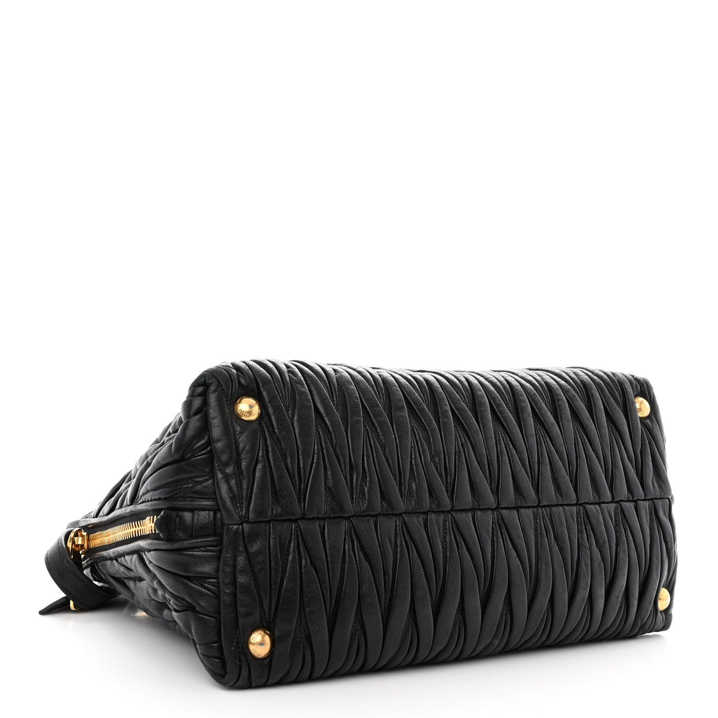 Nappa Matelasse Top Handle Black