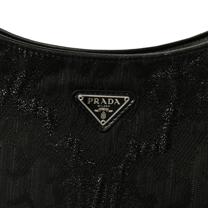 Prada Broccato Cleo Shoulder Bag Black 8 of 10