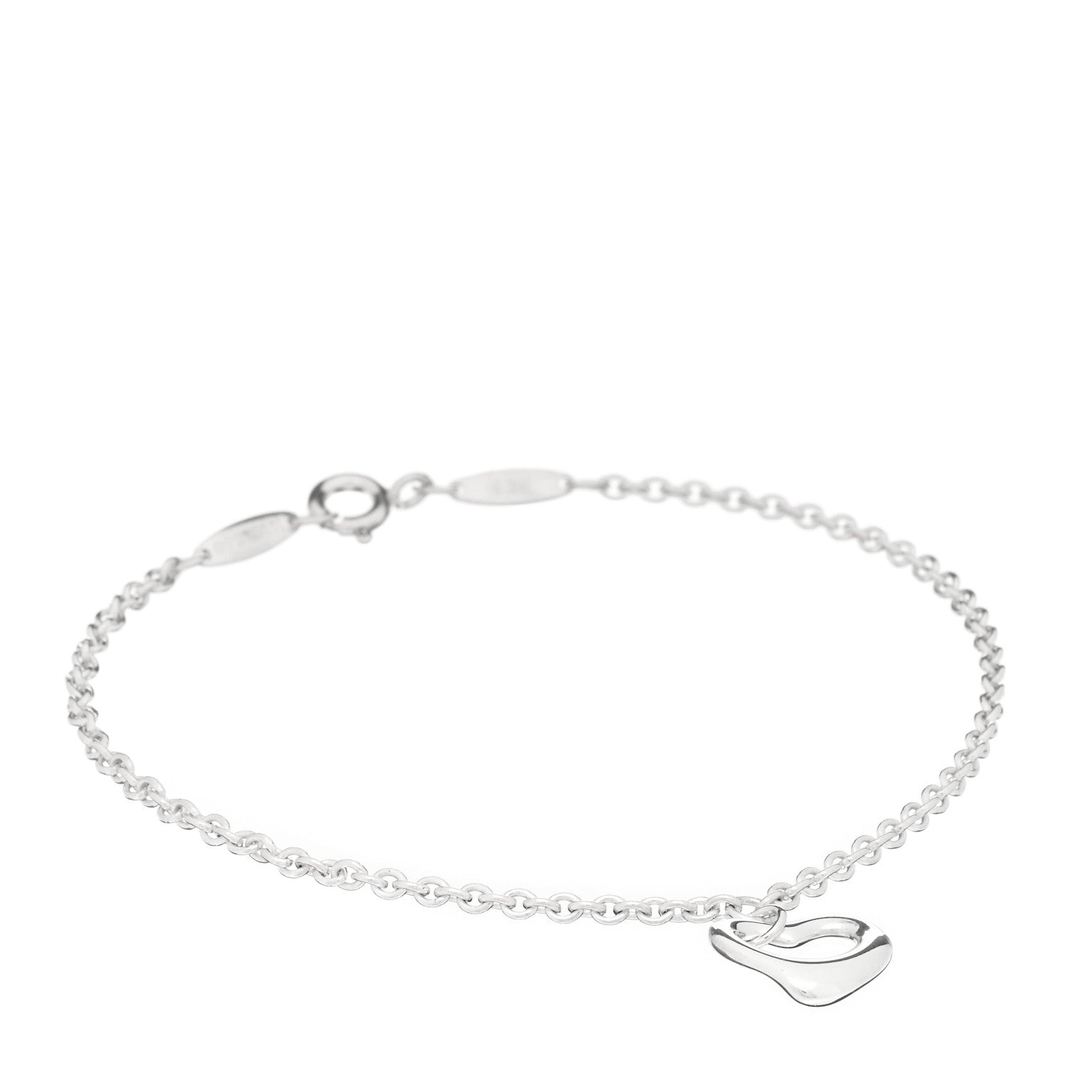 Tiffany Sterling Silver Elsa Peretti Open Heart Charm Bracelet 1 of 4