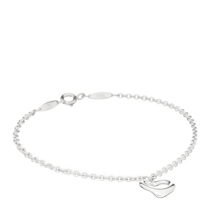 Tiffany Sterling Silver Elsa Peretti Open Heart Charm Bracelet 1 of 4