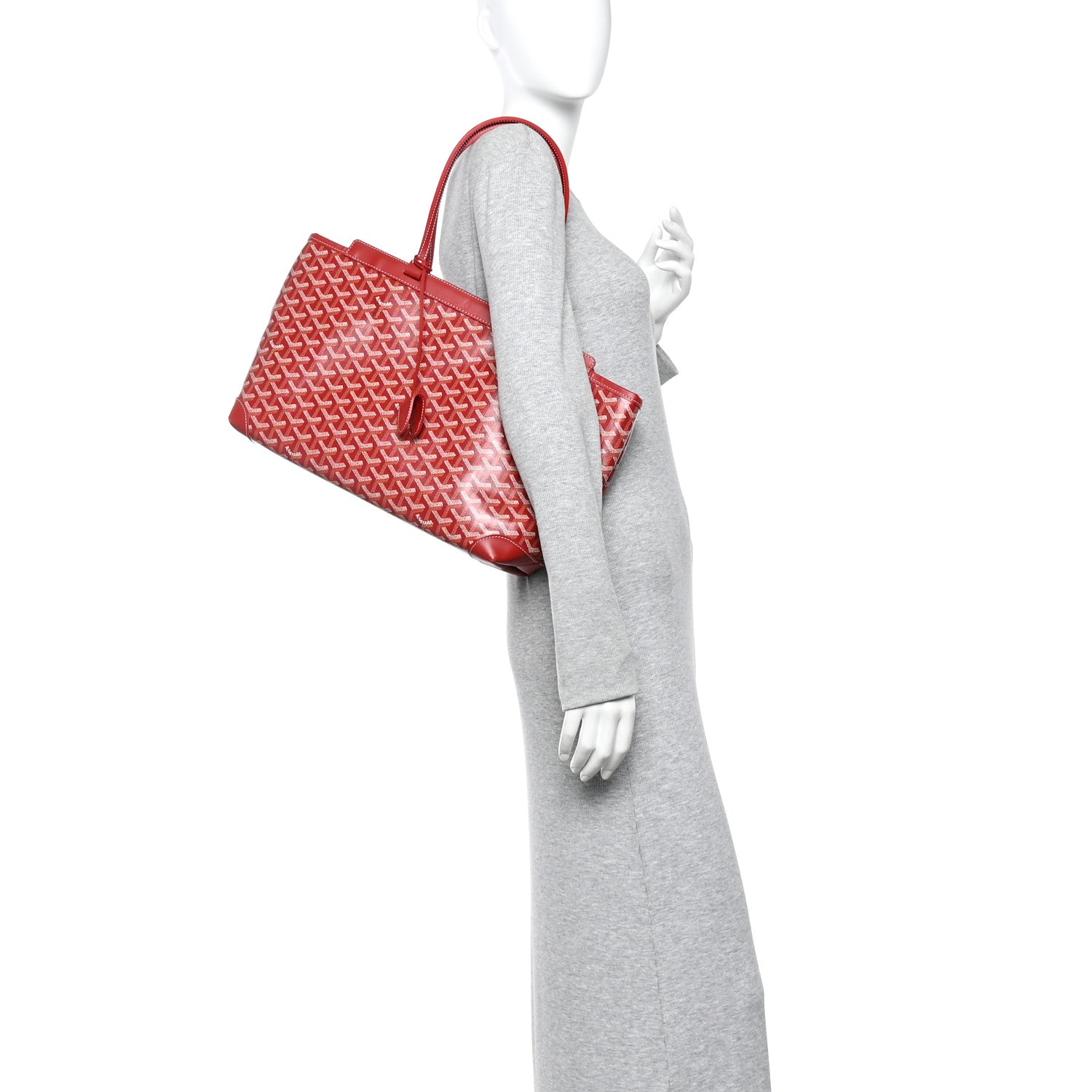 Goyard Goyardine Bellechasse Biaude MM Tote Red 2 of 11