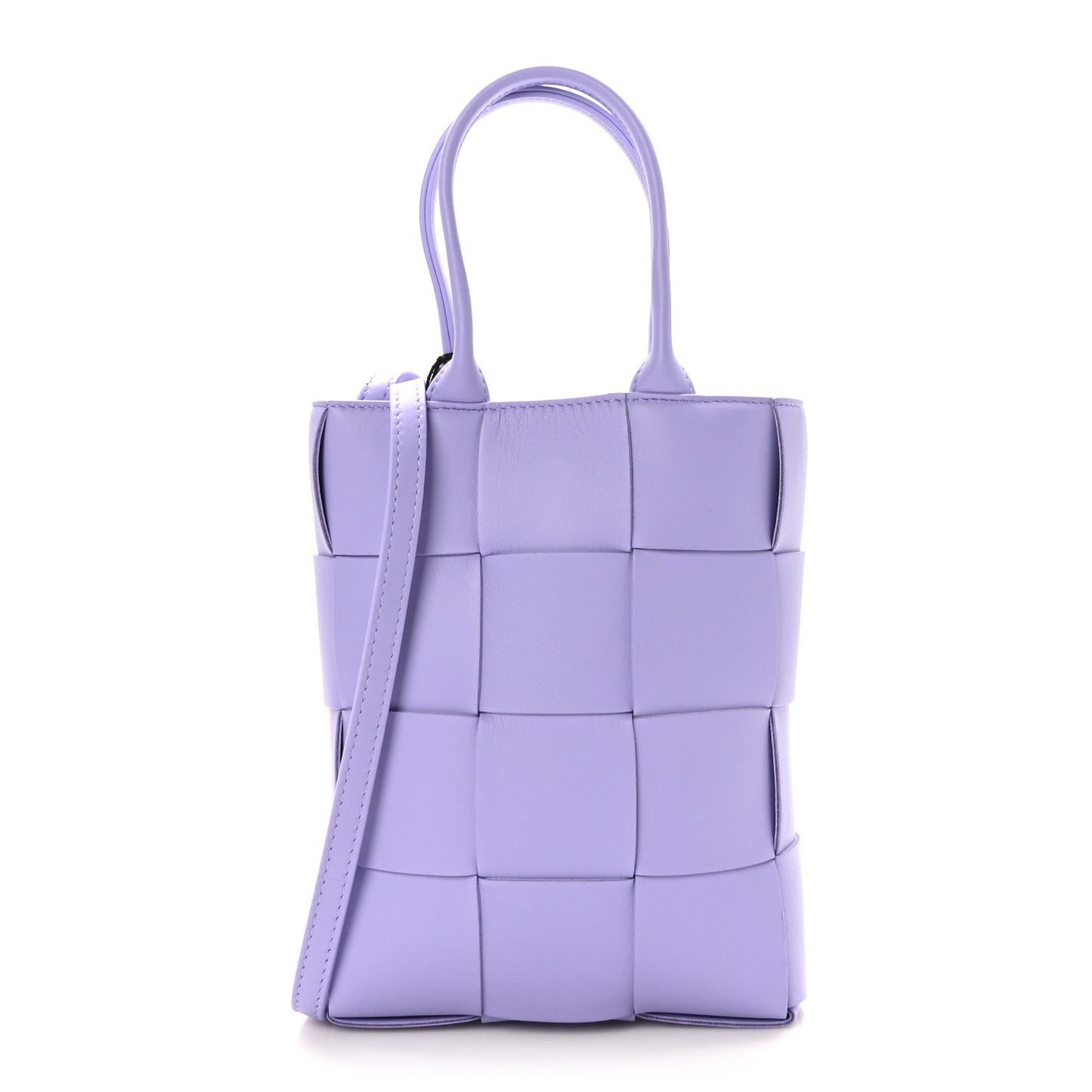 Lambskin Maxi Intrecciato North South Cassette Tote Wisteria