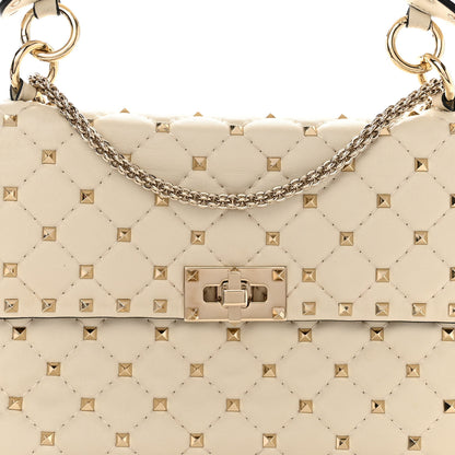 Valentino Garavani Nappa Medium Rockstud Spike Shoulder Bag Light Ivory 7 of 11