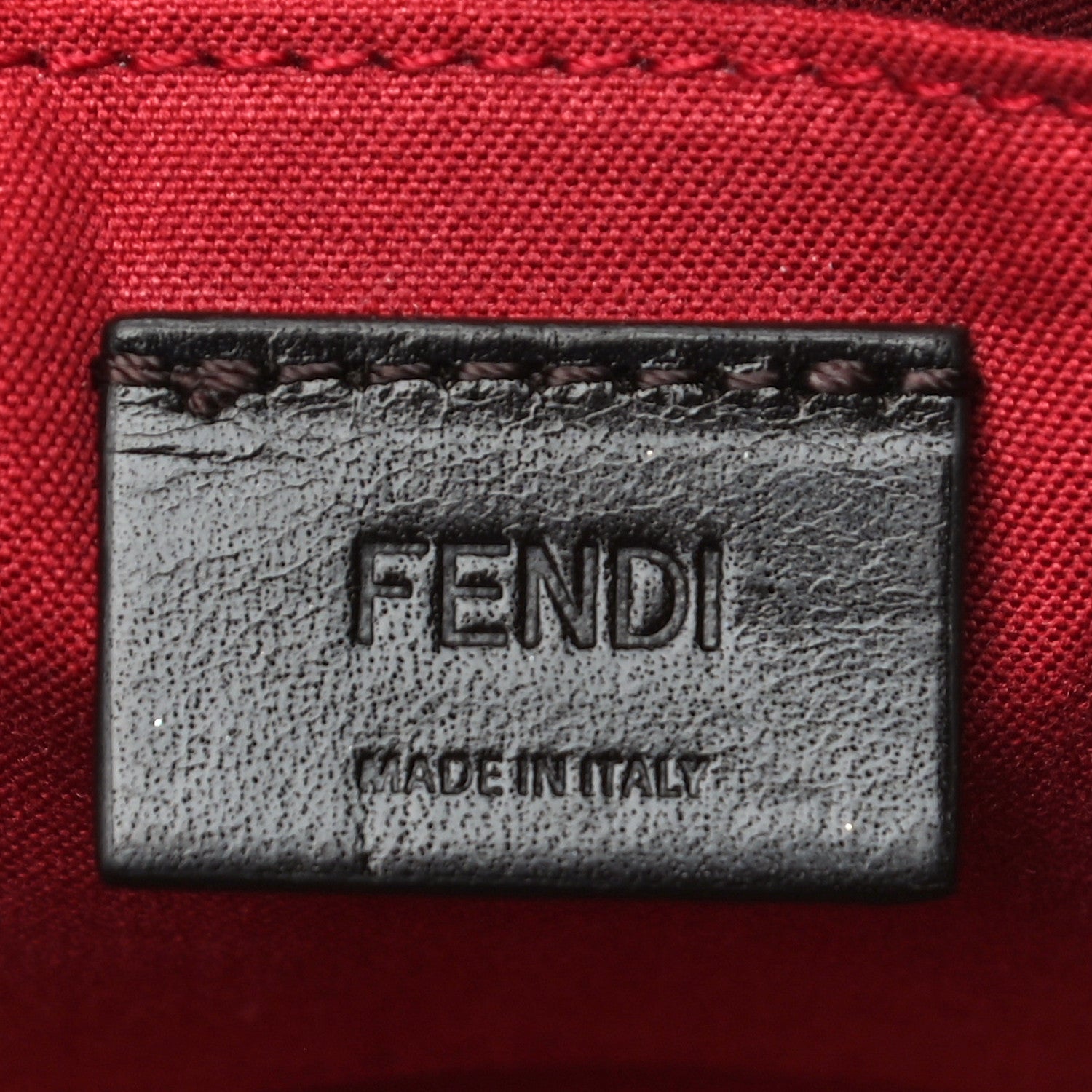 Fendi Spalmati Zucca Pochette Tobacco Red 6 of 10