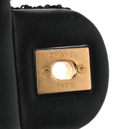 Chanel Tweed Quilted Mini Square Pearl Crush Flap Black 7 of 12