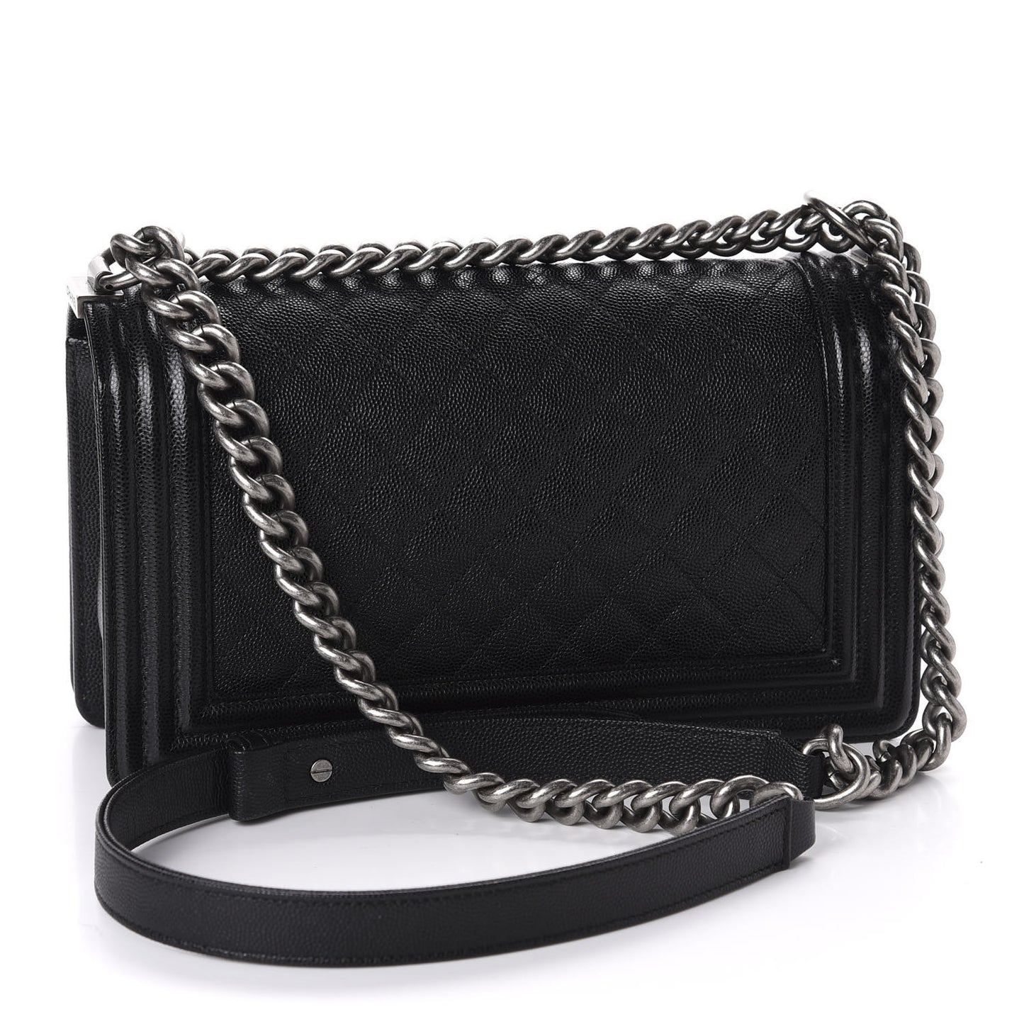 Caviar Quilted Medium Boy Flap Black