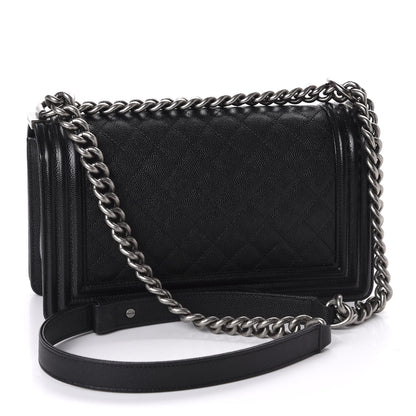 Chanel Caviar Quilted Medium Boy Flap Black 3 of 10