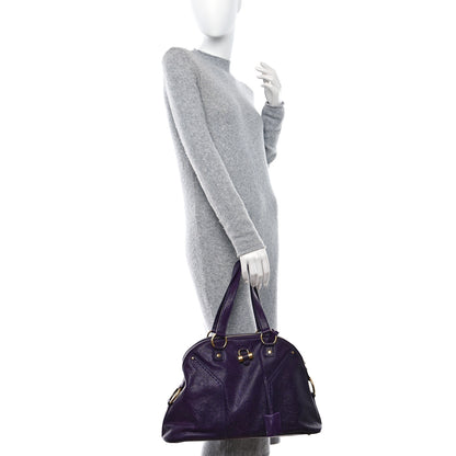Saint Laurent Calfskin Large Muse Purple 2 of 13