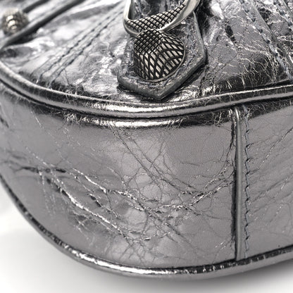 Balenciaga Metallic Agneau Arena Le Cagole Purse With Chain Mini Silver 7 of 8