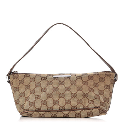 Gucci Monogram Boat Pochette Brown 1 of 11