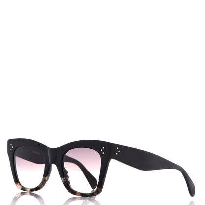 Celine Acetate Cat Eye Sunglasses CL40004I Havana Black 1 of 7