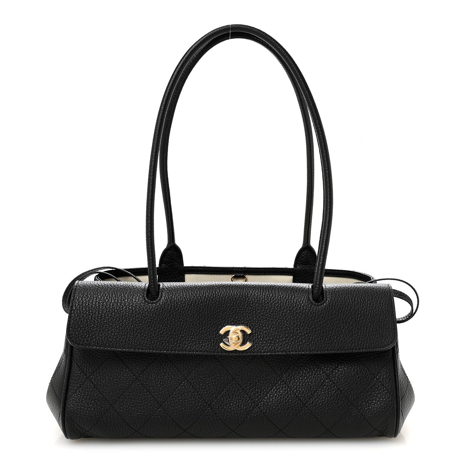 Chanel Grained Calfskin Stitched Urban Essentials Small Shopping Bag Black 1 of 10