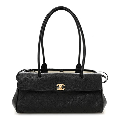 Chanel Grained Calfskin Stitched Urban Essentials Small Shopping Bag Black 1 of 10