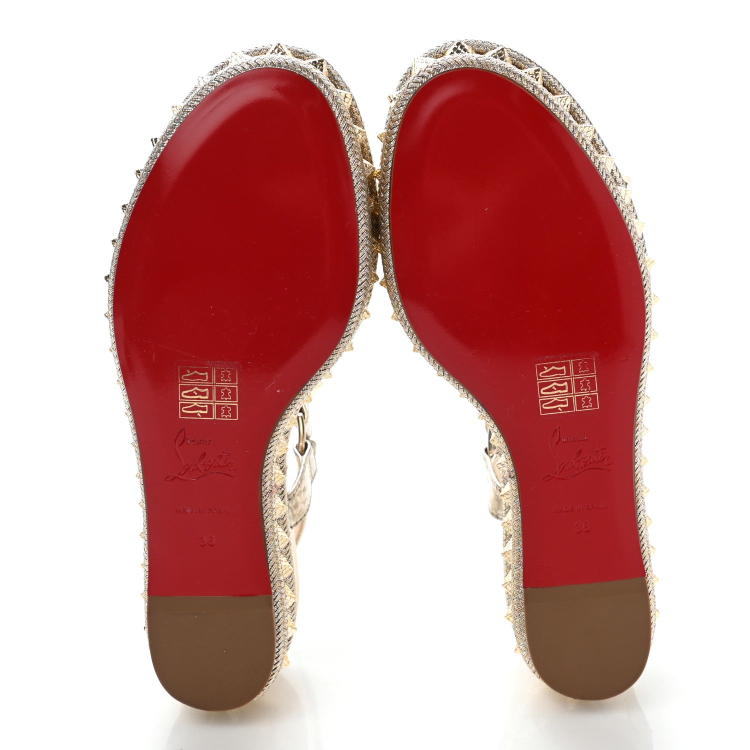 Christian Louboutin Calfskin Cubiste Pyraclou 60 Platform Sandals 36 Platine 5 of 11