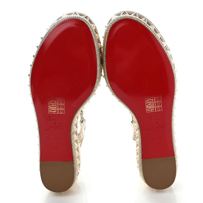 Christian Louboutin Calfskin Cubiste Pyraclou 60 Platform Sandals 36 Platine 5 of 11
