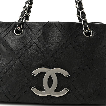 Chanel Calfskin Small Diamond Stitch Tote Black 8 of 10