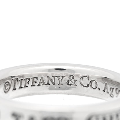Tiffany Sterling Silver Narrow 1837 Band Ring 49 5 4 of 4