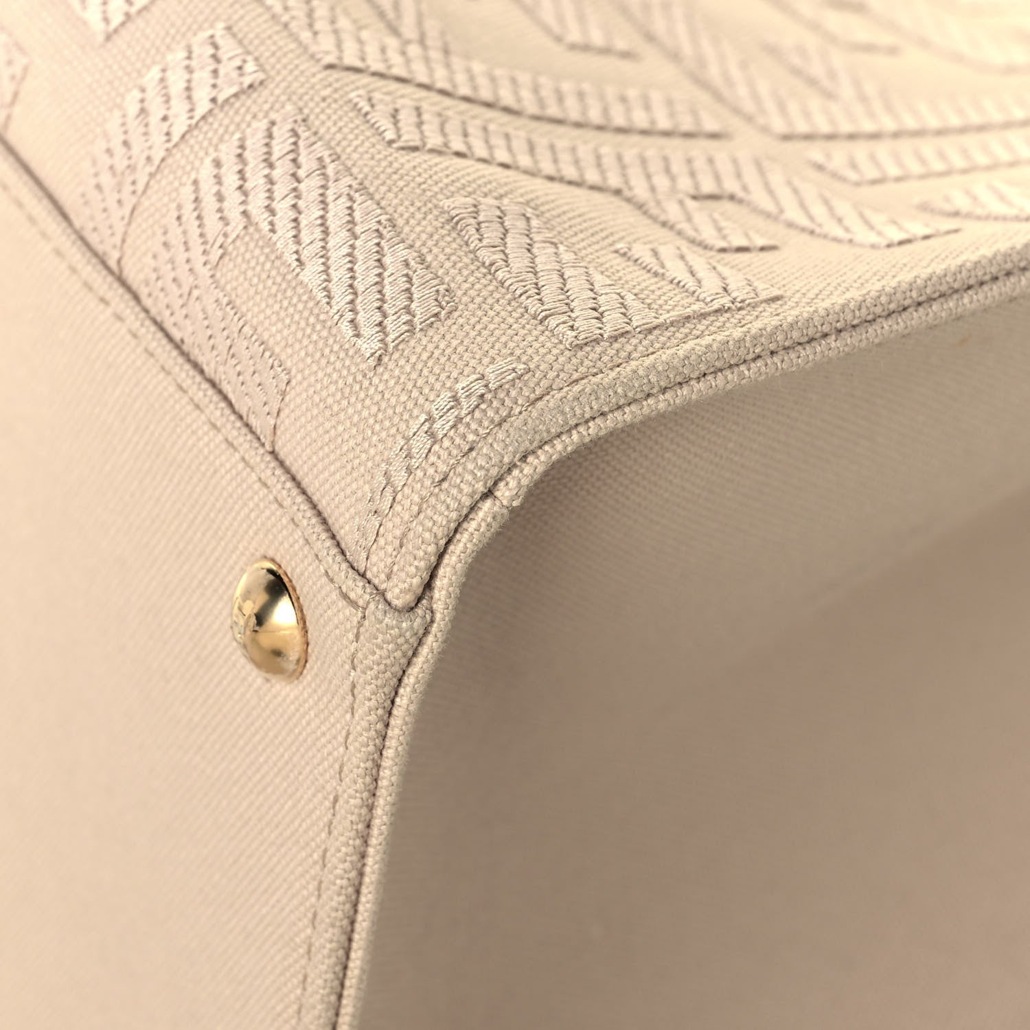 Fendi Canvas Vitello King FF Embroidered Medium Peekaboo X-Tote Poudre 6 of 16