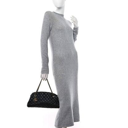 Chanel Aged Calfskin Quilted Medium Just Mademoiselle Black 2 of 10