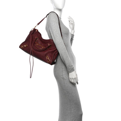 Balenciaga Chevre Gold Metallic Edge Hardware City Bordeaux 2 of 11