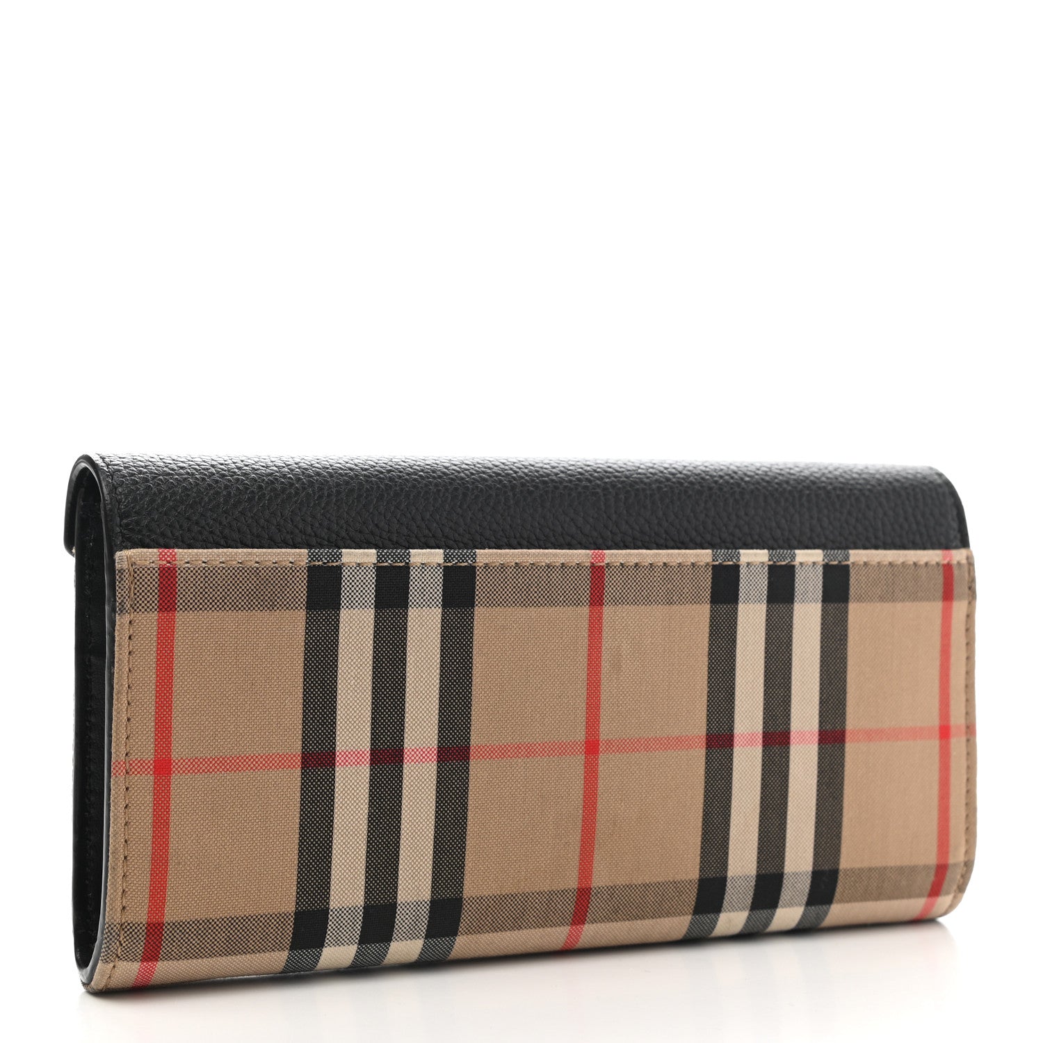 Burberry Vintage Check Grain Calfskin Halton Wallet Black 3 of 11