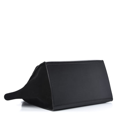 Celine Drummed Calfskin Suede Large Trapeze Black 4 of 11