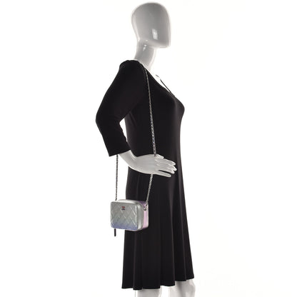 Chanel Metallic Gradient Calfskin Quilted Camera Case Blue Yellow Purple 2 of 9