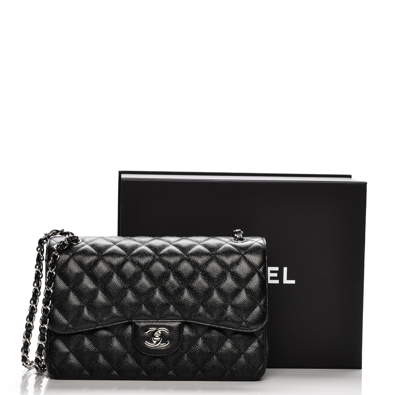 Chanel Caviar Quilted Jumbo Double Flap Black 8 of 8