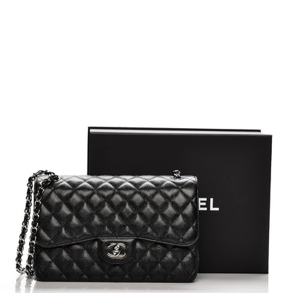 Chanel Caviar Quilted Jumbo Double Flap Black 8 of 8