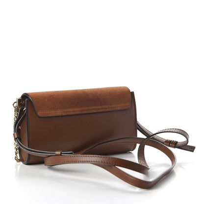 Chloe Suede Calfskin Mini Faye Shoulder Bag Tobacco 3 of 10