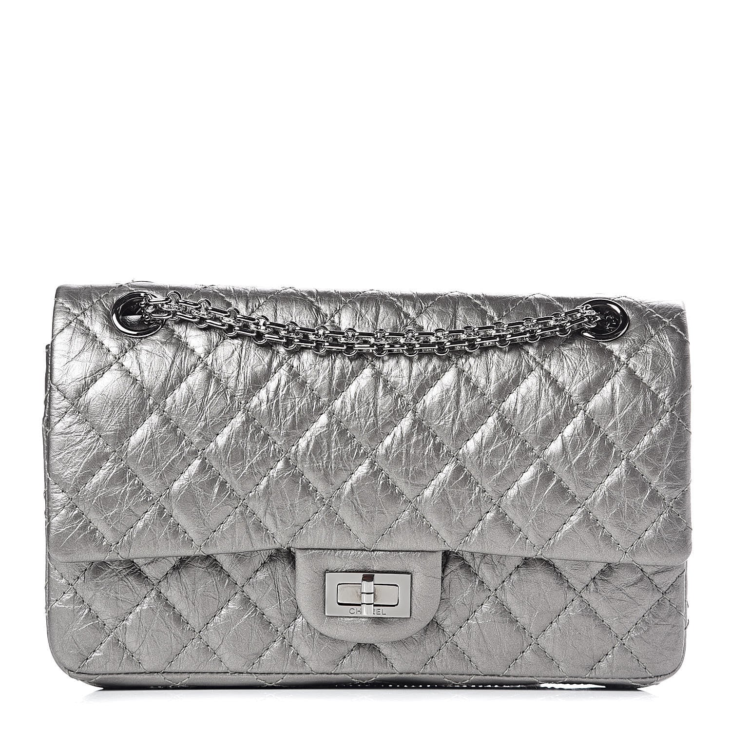 Chanel Metallic Aged Calfskin 2.55 Reissue 225 Flap Silver 1 of 11